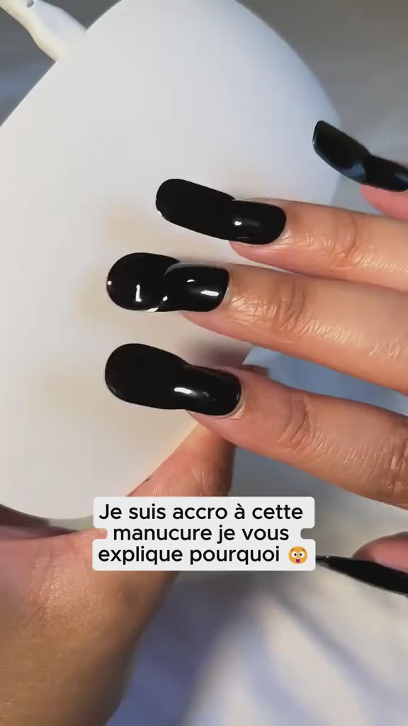 Faux Ongles Autocollants Baby Boomer - 24 Pièces - Paillettes Rose - Forme Ballerine - Neuf